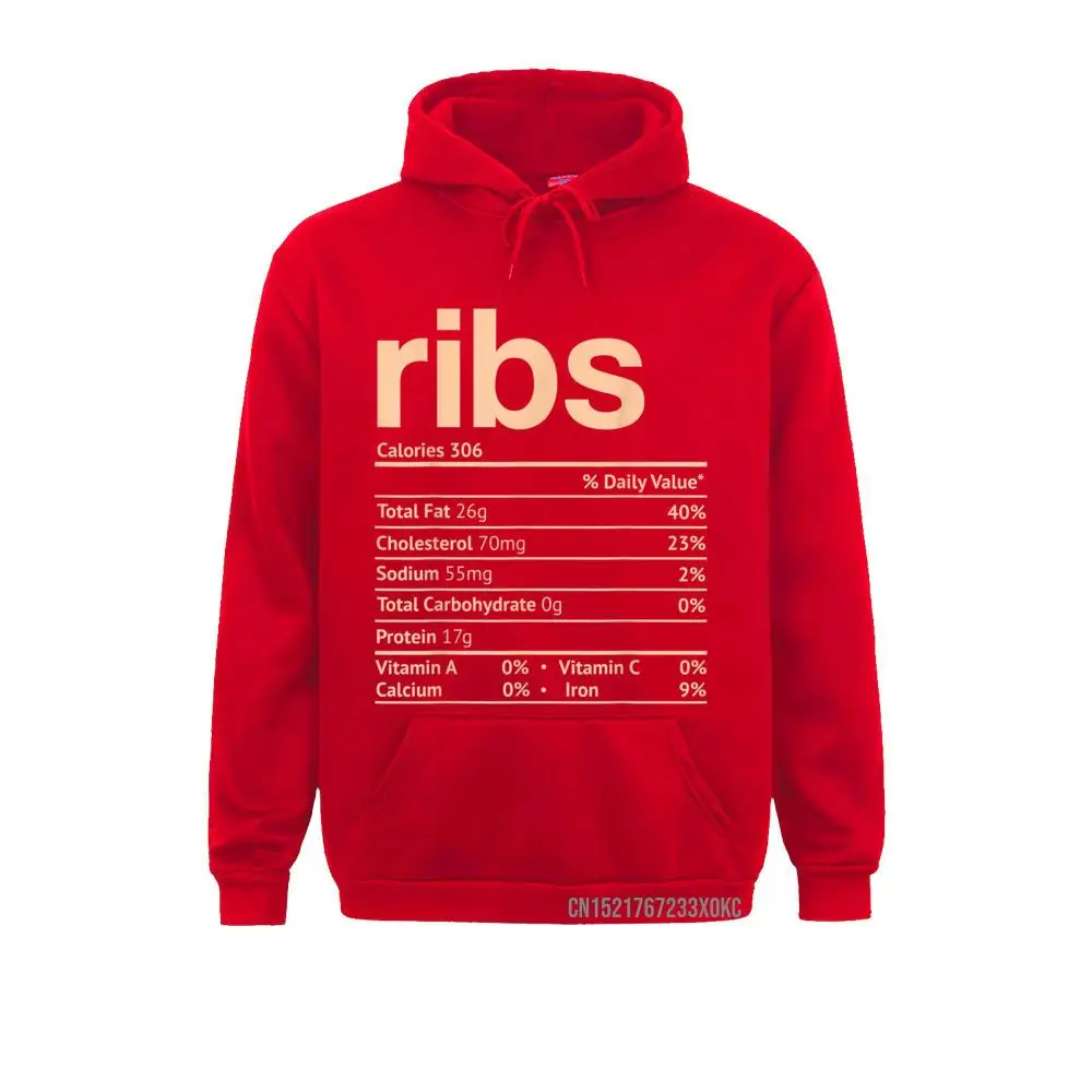 Ribs Nutrition Facts Funny Thanksgiving Christmas Food Hoodie Sweatshirts For Women Hoodies Slim Fit Gift Sportswears