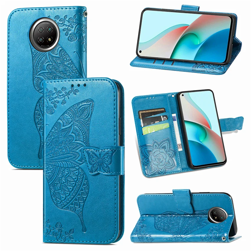 Butterfly Embossing Flip Leather Wallet Case For Redmi Note 9T 9 9S 9A 9C 8 8T 7 6 5 Pro 8A 7A Phone Card Slot Stand Back Cover