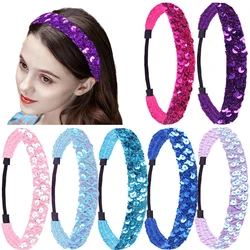 Candygirl kadınlar Glitter parlak Sequins kafa sevimli renkler kızlar aile parti şapkalar için parlaklık Hairbands saç aksesuarları