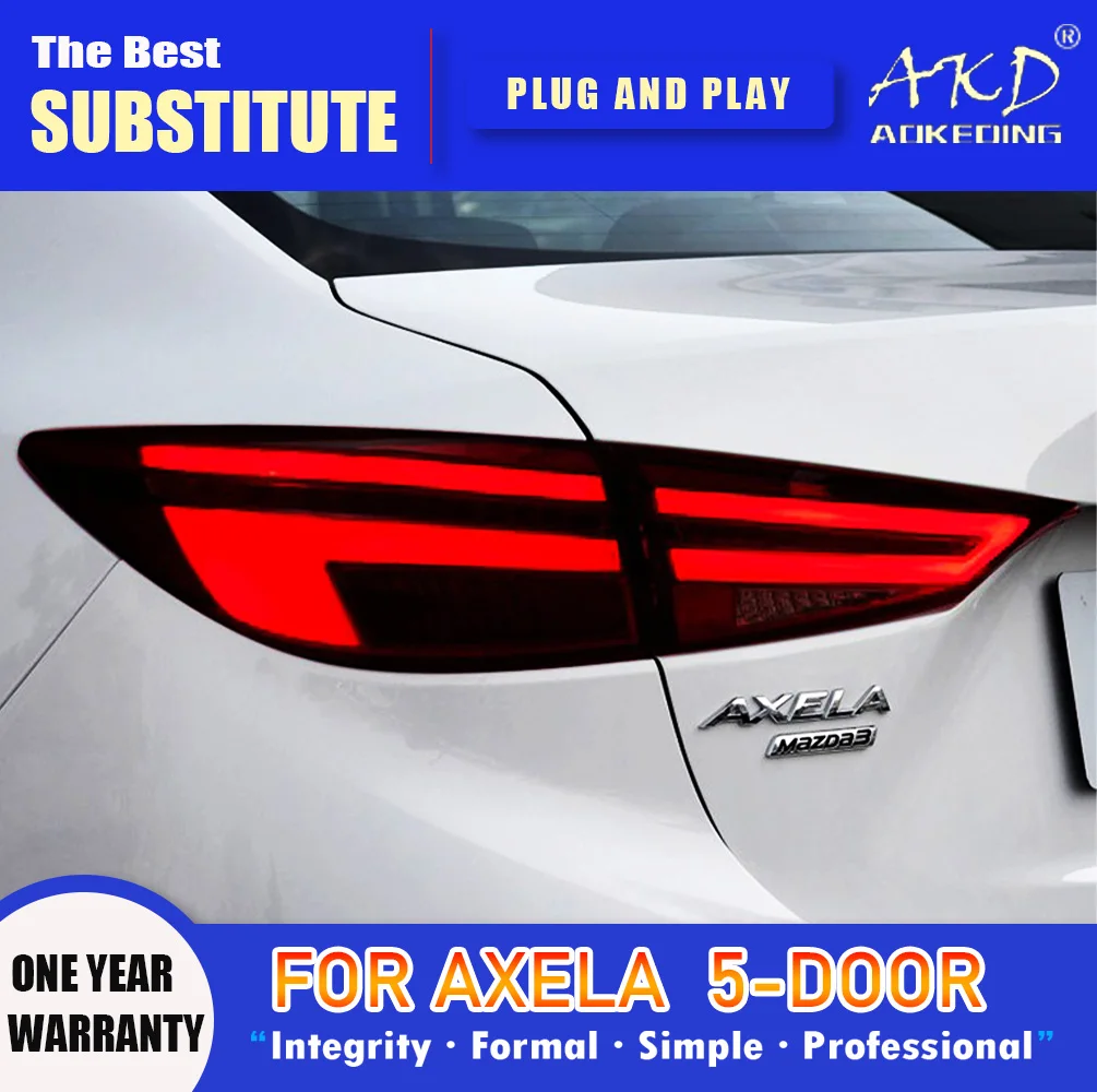 

AKD Tail Lamp for Axela LED Tail Light 2014-2018 Mazda 3 Rear Fog Brake Turn Signal Automotive Accessories