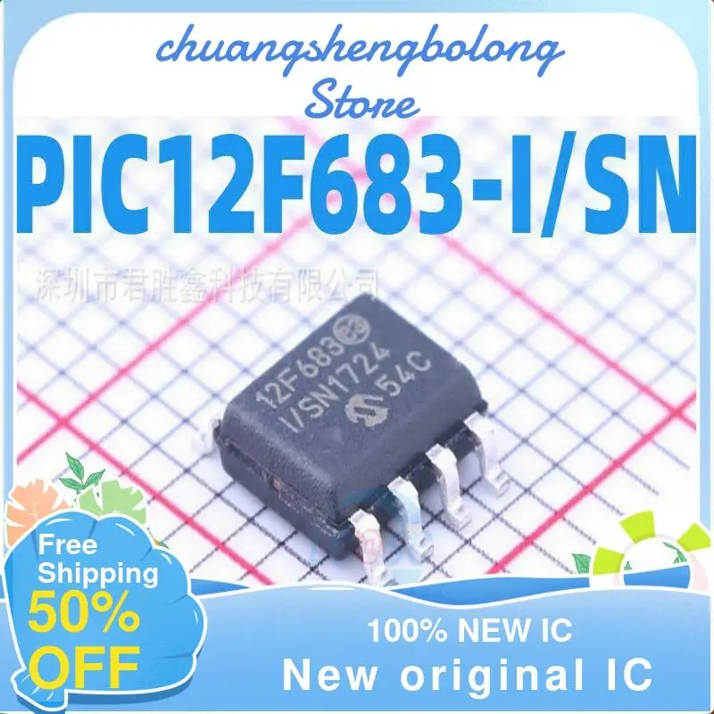 10-200 piezas PIC12F683-I/SN 12F683-I/SN PIC12F683 SOP8 nuevo IC original