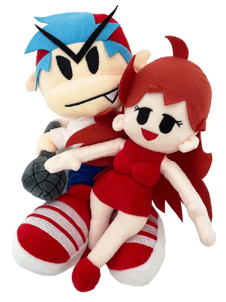 1/2pcs Friday Night Funkin Plush Toy Boyfriend Girlfriend Tank Man Sky Plushie Figure Stuffed Doll Sleeping Gift for Kids Fans