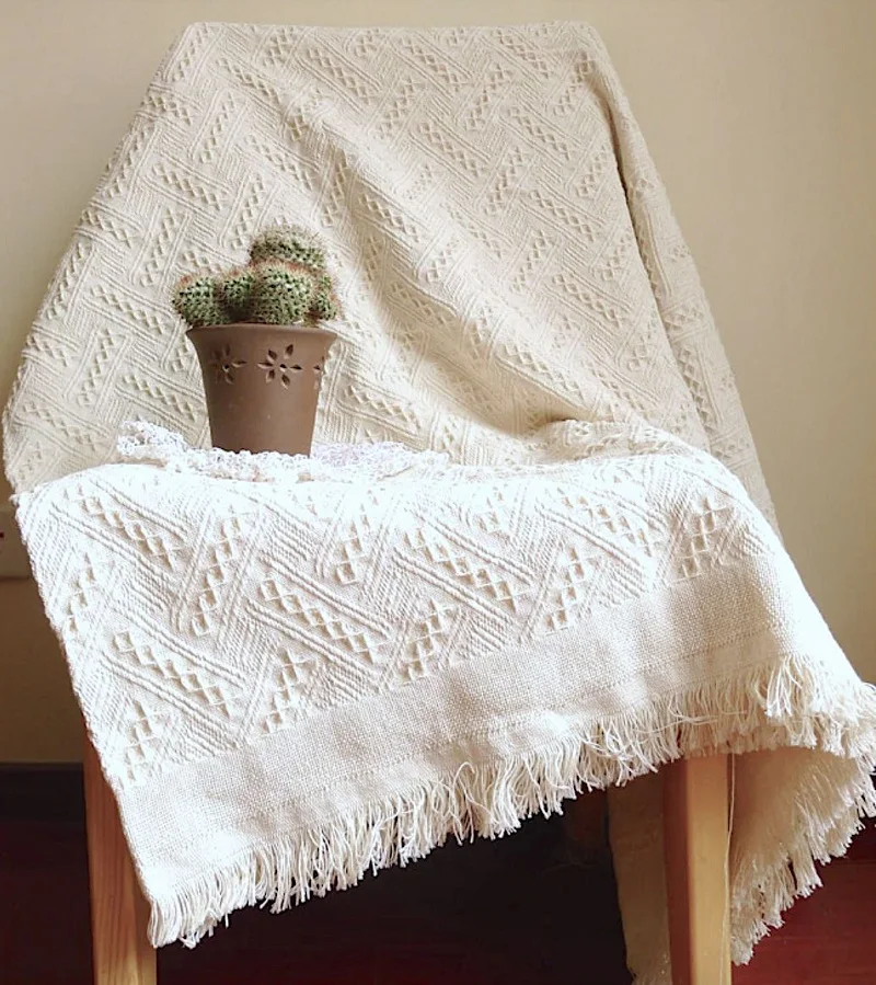 Nordic Tablecloth Ins Style White Coffee Table Cover - Rectangular & Round Desk Protector for Bedside Table, Dining Table Cloth