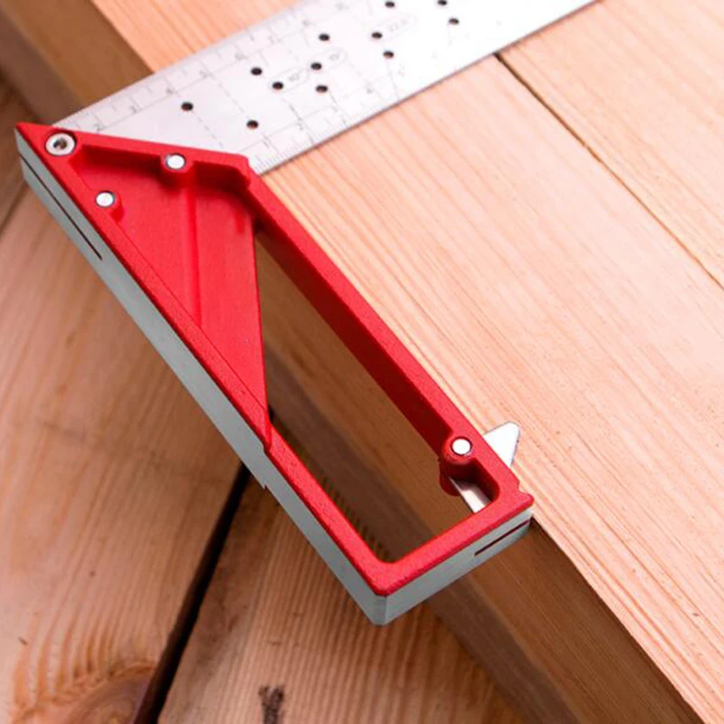 25/30/40cm Multifunction Level Ruler Carpenter's Ruler Marking Steel Ruler Marking Angle Ruler Stainless Steel Square Measuring