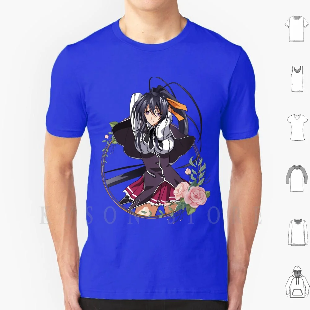 High School Dxd-Akeno Himejima T Shirt Print For Men Cotton New Cool Tee Akeno Himejima Manga Girls Wifu High School Dxd Rias