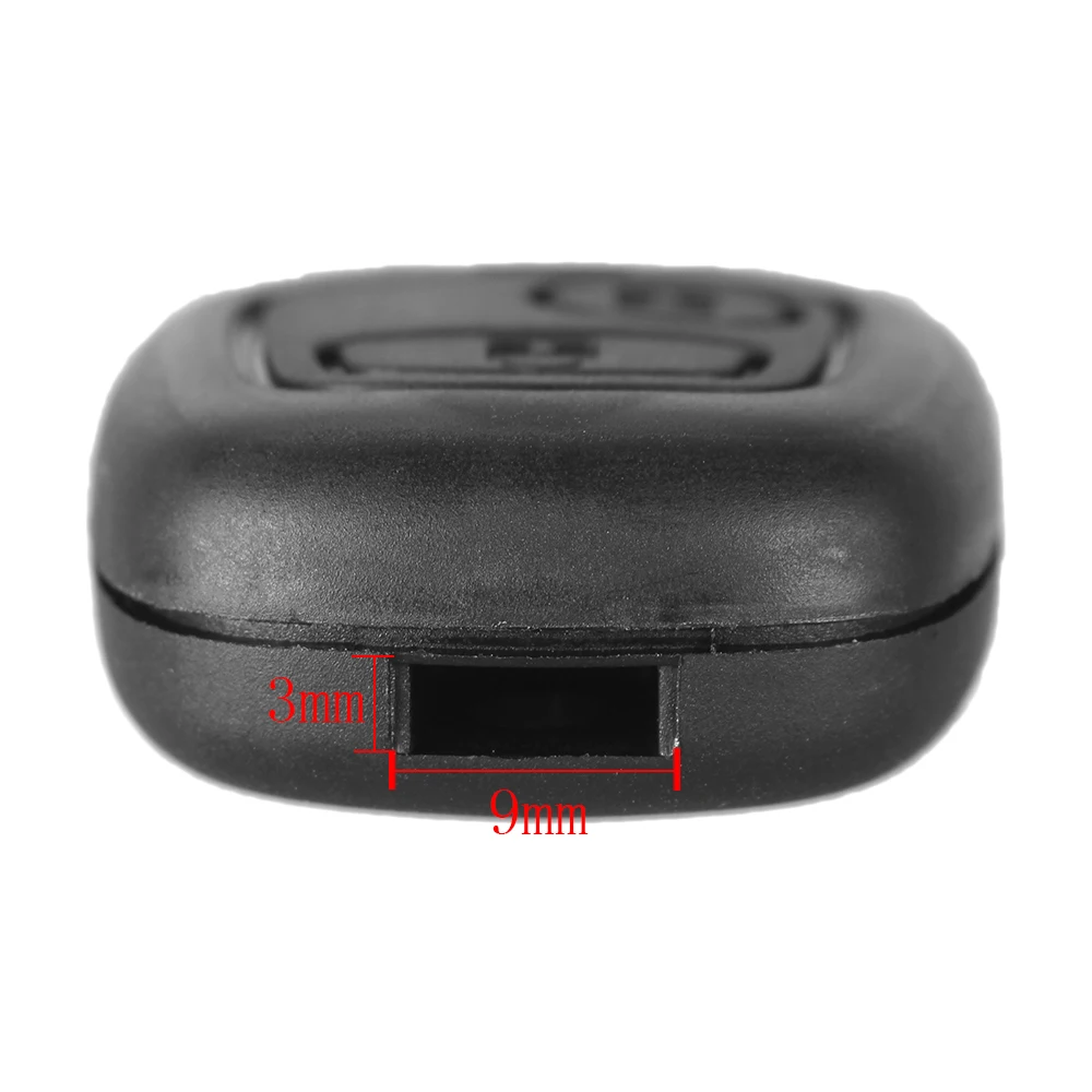 Dandkey Car Key Shell Fob Cover For Peugeot 107 206 207 306 307 407 For Citroen Replacement 2 Buttons Remote Blank Case No Logo