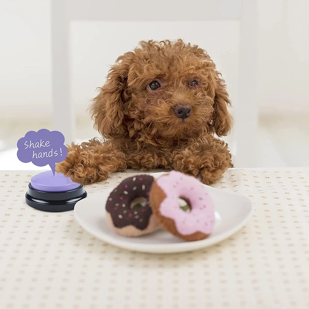 Recordable Buttons for Dog, Dog Buttons Recordable Button, Custom Easy Button Record & Playback Any 30s Message Answer Buzzer