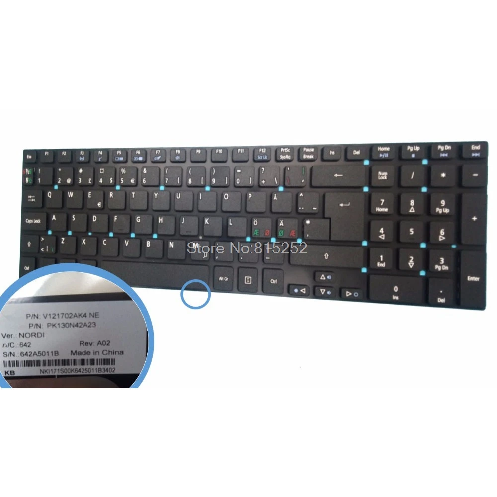 IT Keyboard For Acer For Aspire 5830 5830TG MP-10K36DN-5281W Nordic Italy Japan Russian 90.4YU07.C0E V121702FK4 0KN0-7N1ND2213