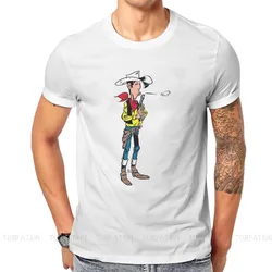 Lucky Luke Cartoon Character T Shirt Harajuku Alternative High Quality Tshirt Oversized Crewneck Men Clothes