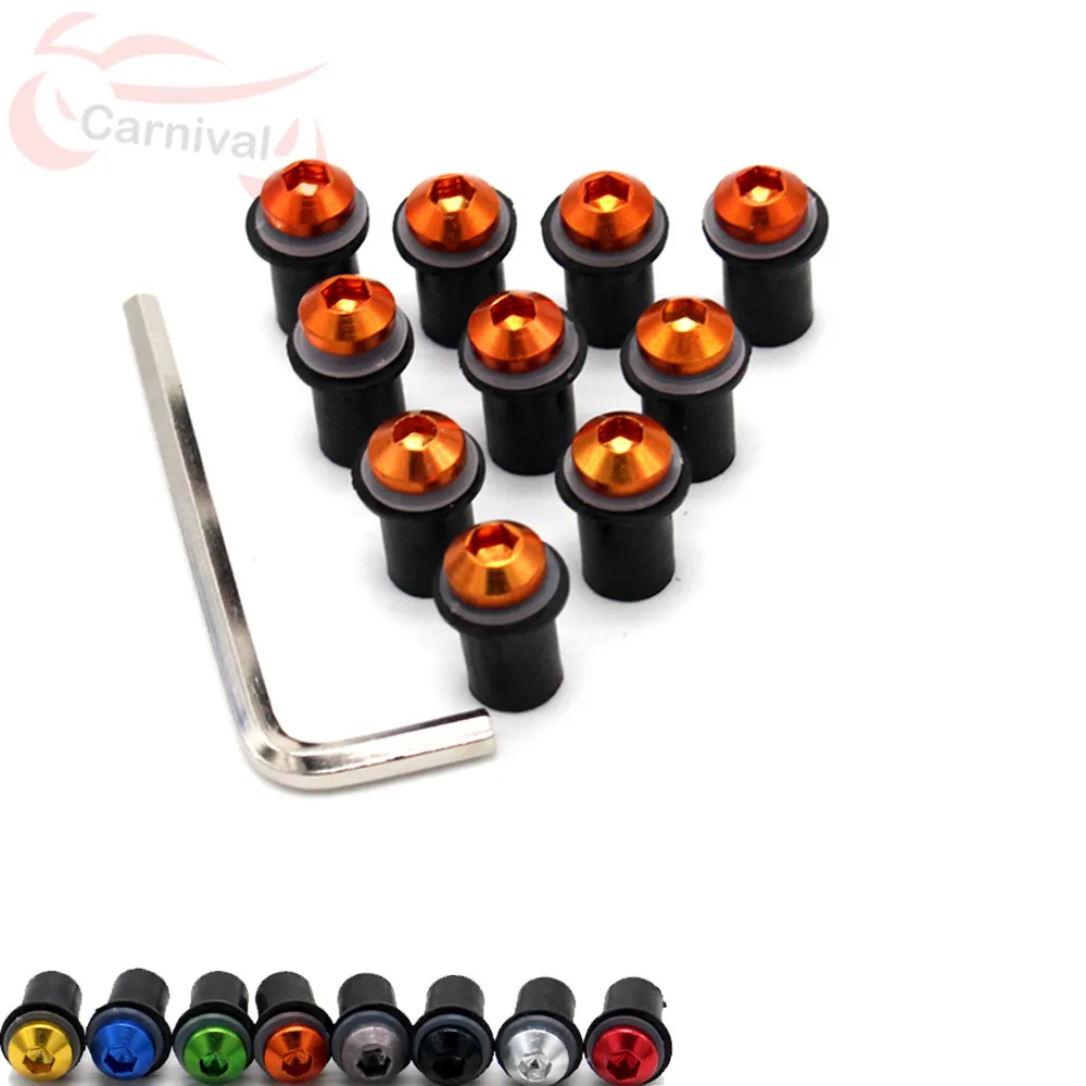 

10Ps 5mm Motorcycle Windshield Nut Bolt Kit For KTM 690 SMC SX SXF DUKE 390/125/200 ENDURO LC4