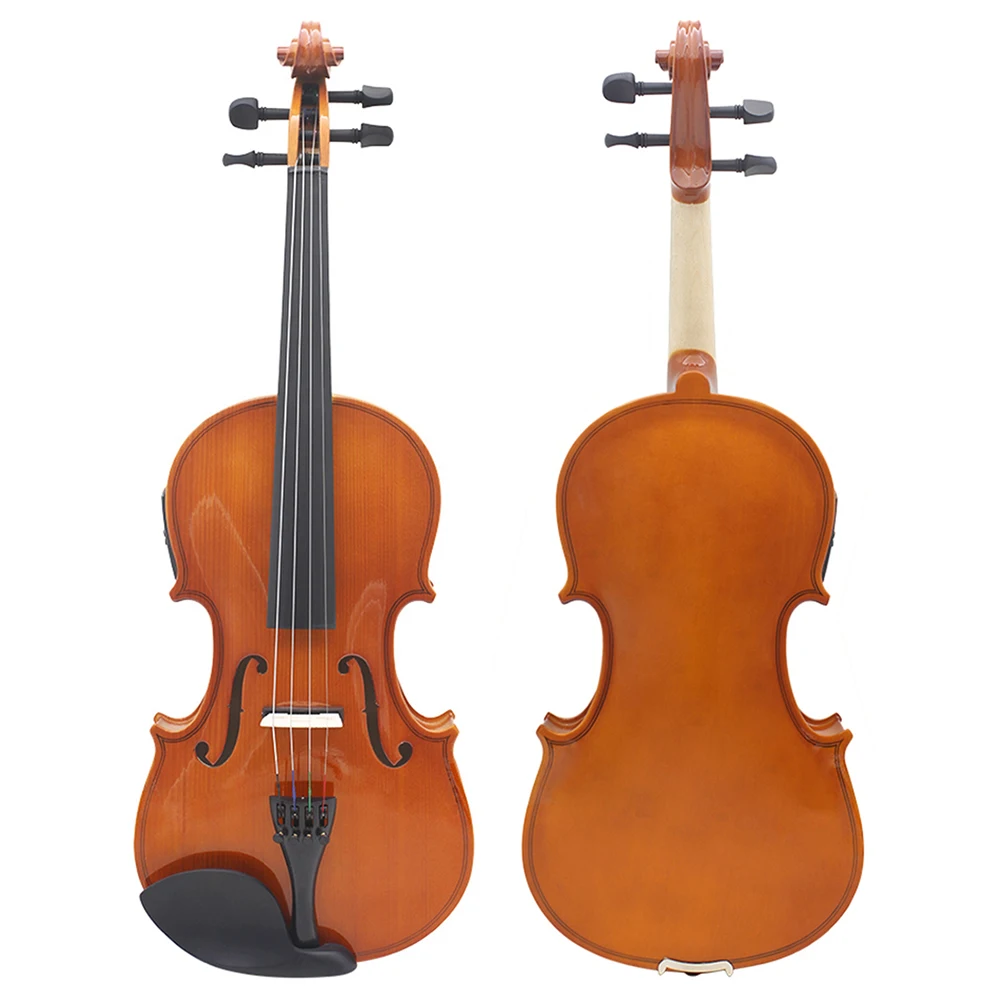 Astonvilla 4/4 Electric Acoustic Violin Solid Wood EQ Acoustic Violin Fiddle Stringed Instruments With Case Bow Accessoires