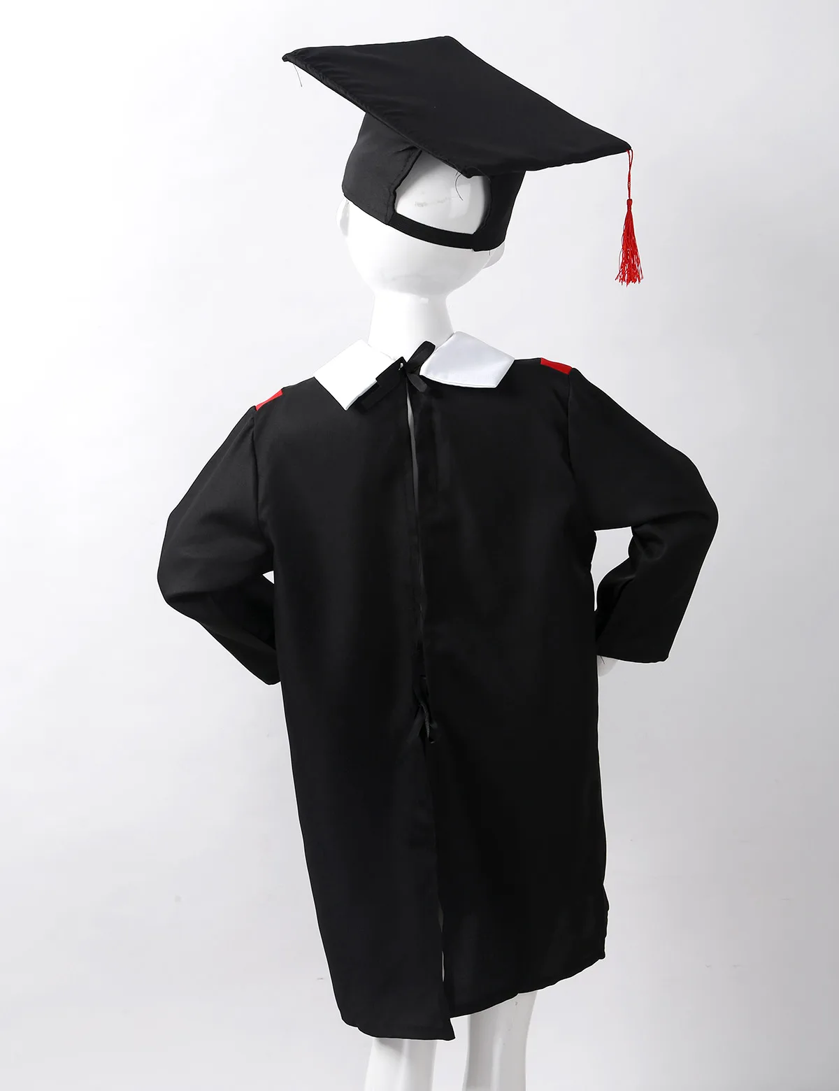 Vestido de graduación de escuela primaria para niños y niñas, uniforme de estudiante con sombrero, Cosplay, juego de rol, disfraz