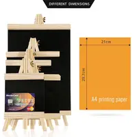 Mini Chalkboard Desktop Blackboard with Pine Wood Frame Table-top Easel 5 Styles for Memu Drawing Bulletin Boards 3