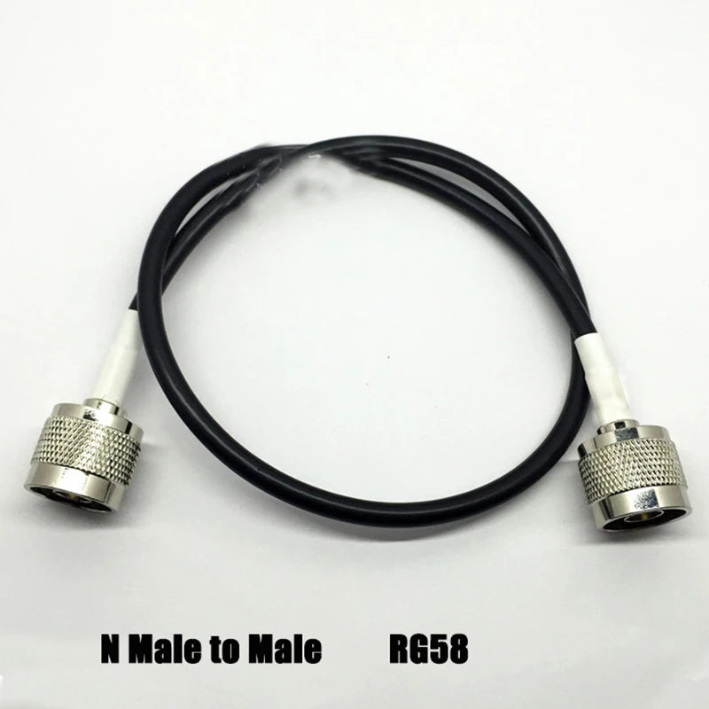 5pc RG58 N male to N male connector Coaxial Cable RF Adapter High frequency feeder RG58 Cable 50ohm  0.5M-10M