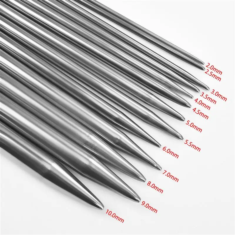 2.0-10mm Sweater Knitting Needle Stainless Steel Ring Needlework 80cm Weaving Circular Knitting Needlework Kits DIY Knitted Tool