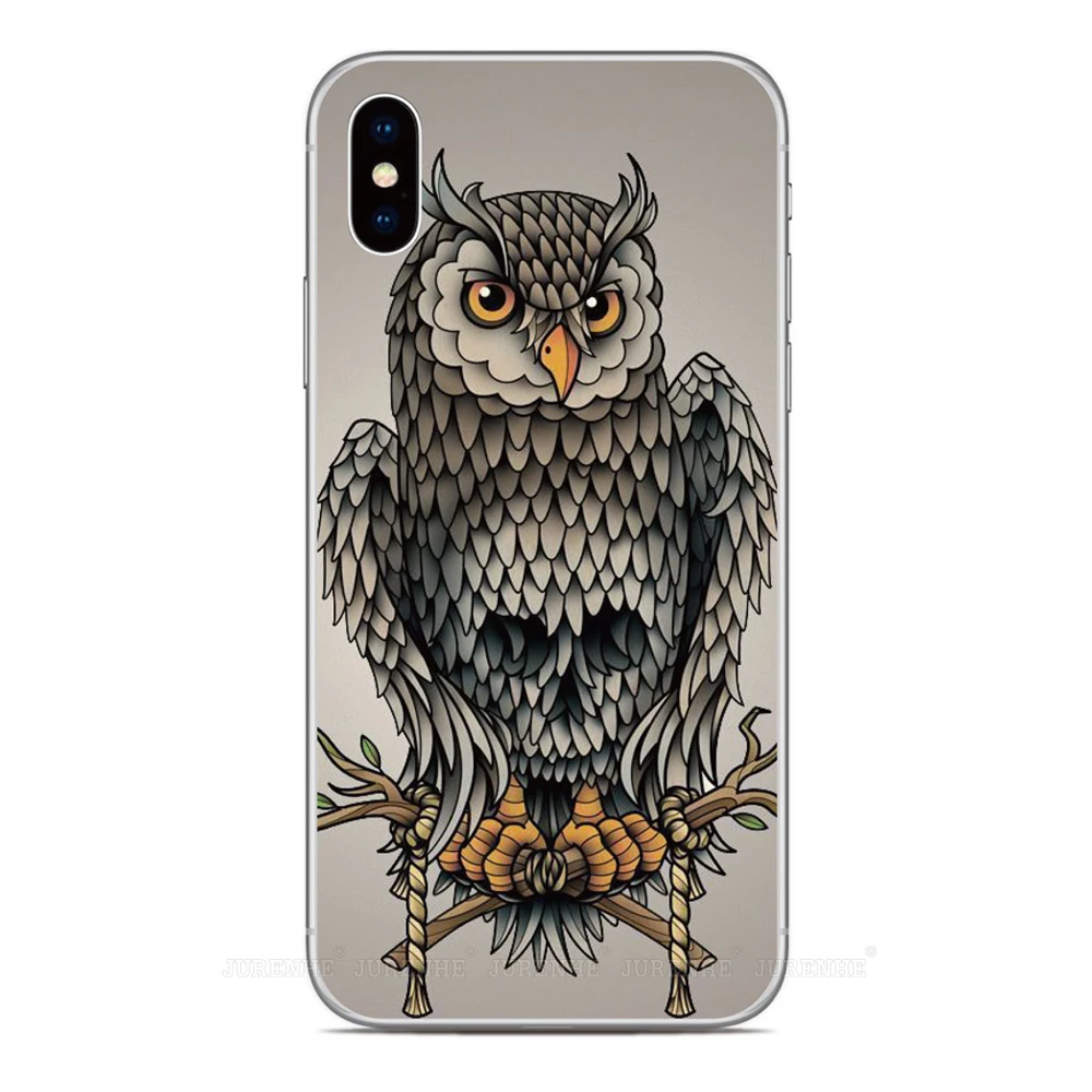 Silicone Cute Art Owl Cover For Wiko Y81 Y51 Y62 Y61 Y50 Y60 Y80 Sunny 5 Lite View 5 Plus 3 4 Lite 2 Go Power U20 U10 Phone Case