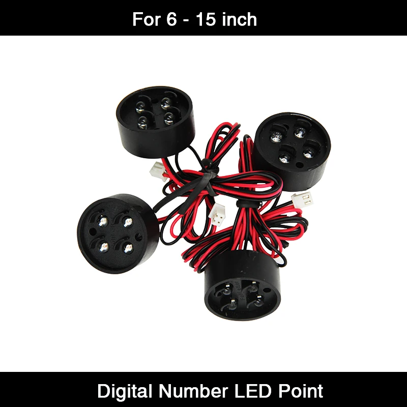 4Pcs/Lot LED Digital Numbers Module Point Outdoor Waterproof LED Point White Red Green Yellow Blue Color For 6~15 inch modules