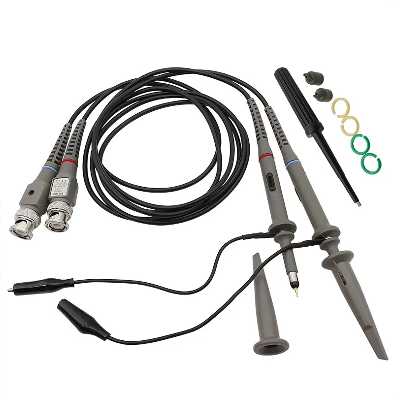 2pcs p6100 bnc אודוסקופ bnc ערכת 100mhz 1x 10x mayitr דיוק גבוהה היקף דיוק גבוהה מנתח תנין ליגטור בדיקות