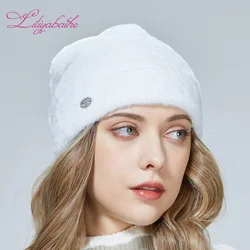 LILIYAIBAIHE Spring Autumn Winter Hat Outdoor warmth Ladies hat Soft Fur For girl Classic decoration