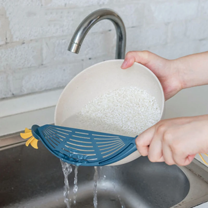 Cuchara de arroz para cocinar multifunción con orificio para colgar, escurridor de limpieza, herramientas de cocina prácticas, accesorios de cocina