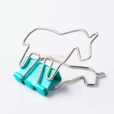 10pcs Trojan Horse Tail Clip Tail Clip Cute Long Tail Clip Shaped Clip Office Clip Hand Account Clip