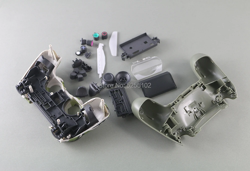 5 conjuntos para ps4 JDS-040 camuflagem habitação completa escudo caso capa botões kit conjunto para ps4 pro magro jdm jds 040 controlador
