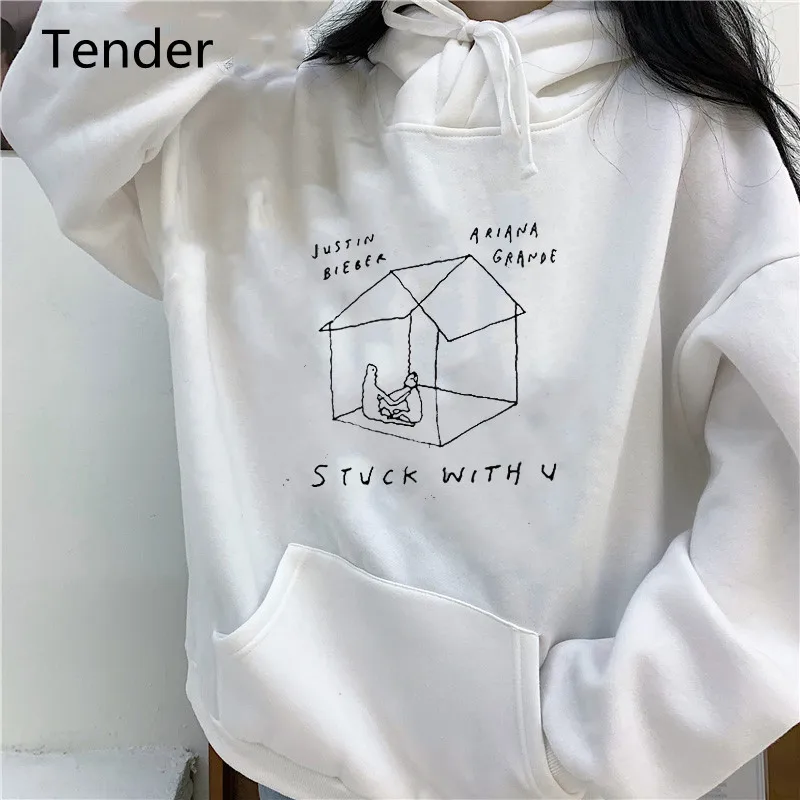 Sweatshirt Womens Harajuku Hoodies Winter Tops Stuck with U Pink Clothes Moletom Sudadera Mujer