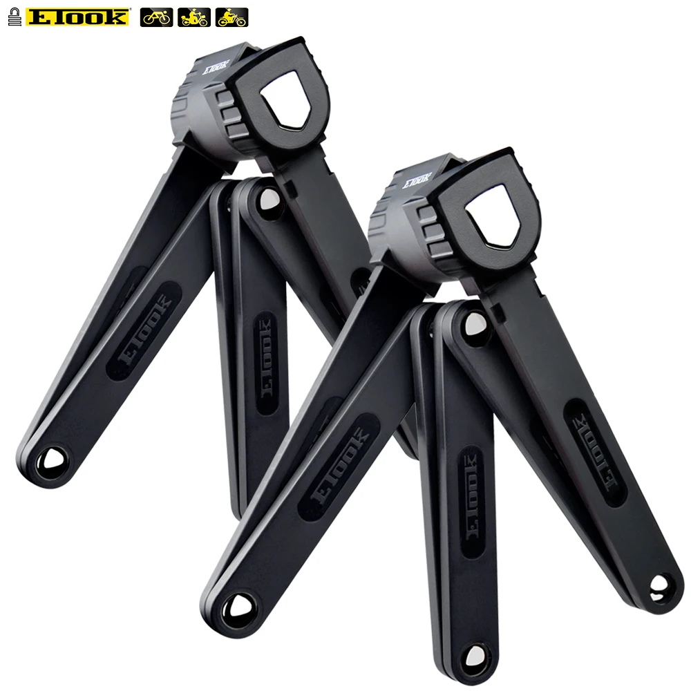 Set of 2 Matching Bike Folding Locks with 8 Identical Keys Patented Heavy Duty Anti Theft Locks with Holder for Bicycles Scooter