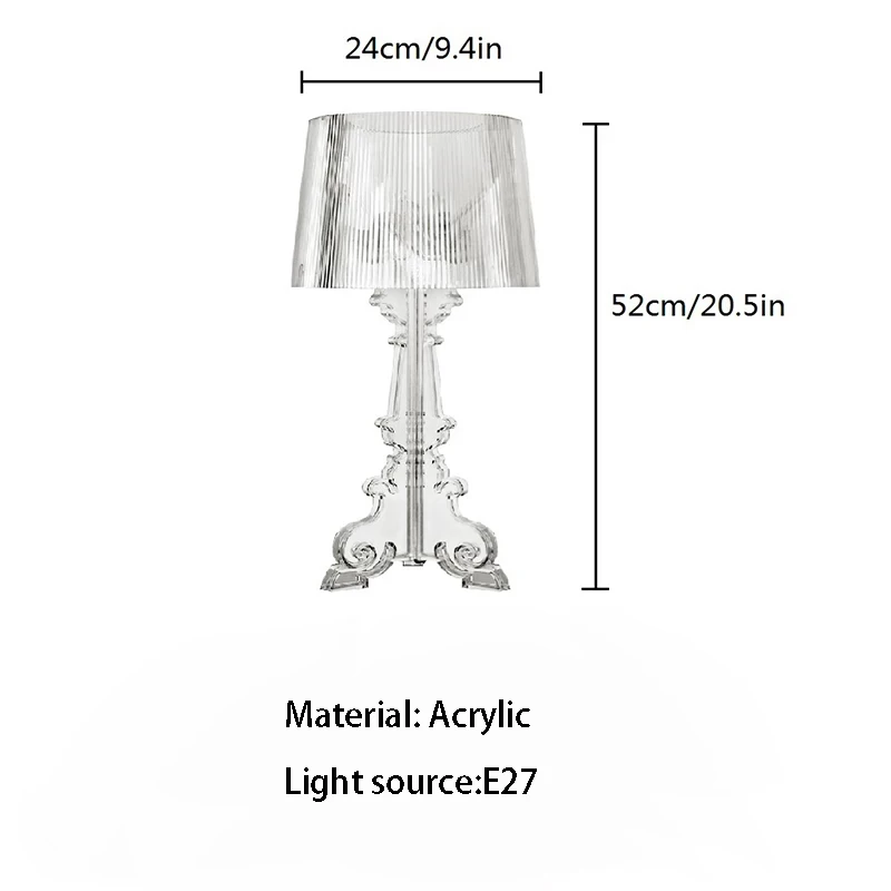 Clear Acrylic Table Lamps Modern Simple Ghost Shadow Desk Lamp Home Decor Living Room Bedroom lighting Led Stand Light Fixtures