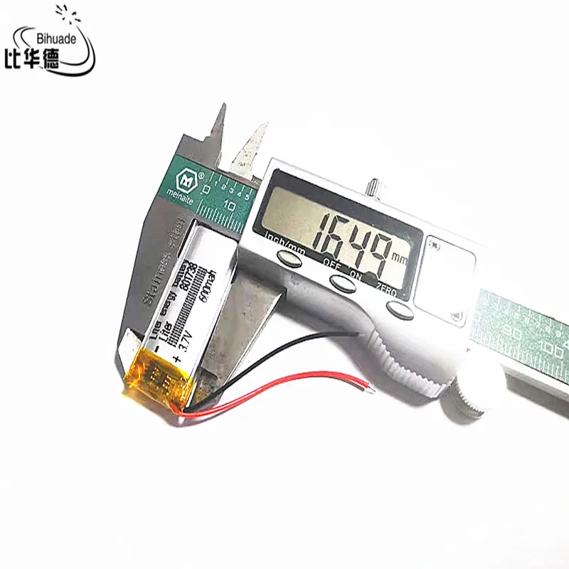 3.7v 600mah 801738リチウムポリマー電池,mp3ヘッドフォンパッド用充電式バッテリー,DVD Bluetoothカメラ