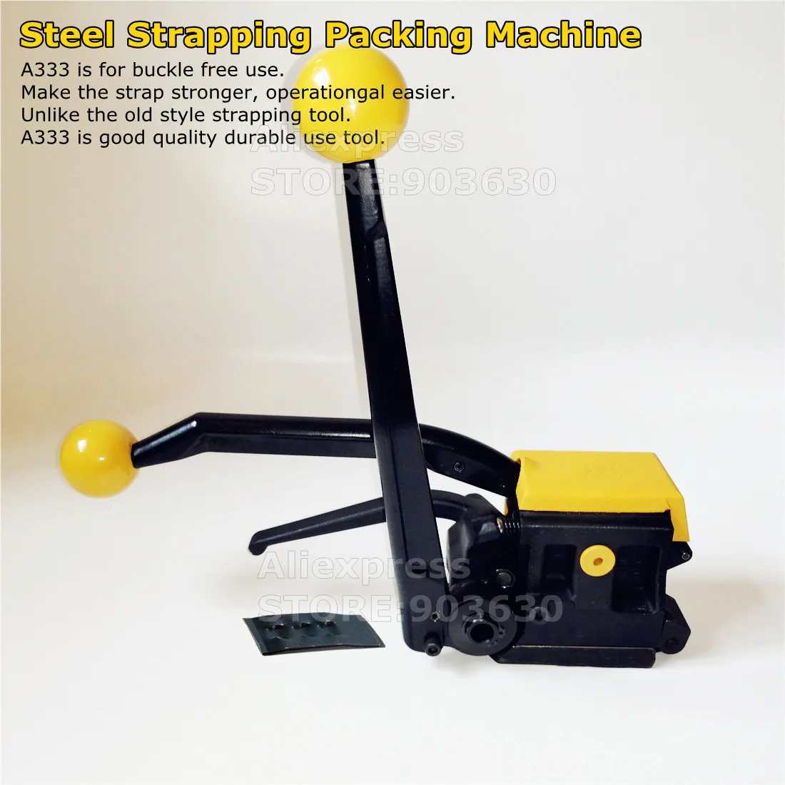 A333 Manual Buckle-free Pallet Strapping Machine Box Packing Portable Combination Sealless Steel Strapping Tool Packer Wholesale