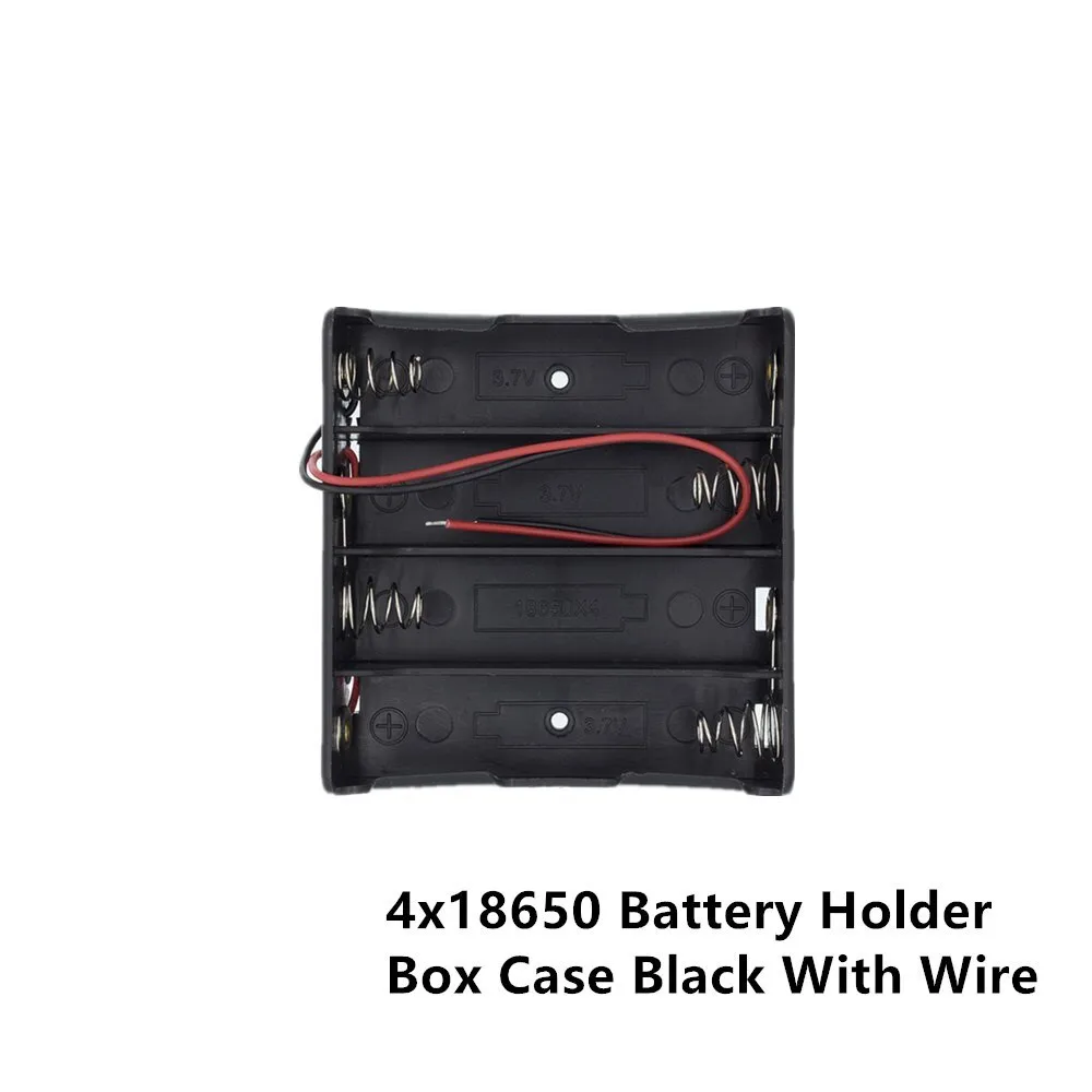 New And Original Plastic Standard Size AA/18650 Battery Holder Box Case Black With Wire Lead 3.7V/1.5V Clip