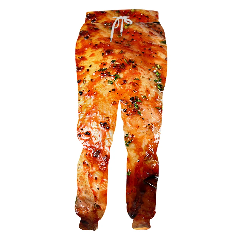 Creative Food Fries 3D Print Harajuku Men Sweatpants Tracksuit Streetwear Women Fashion Casual Trousers Long Pant Custom 4XL