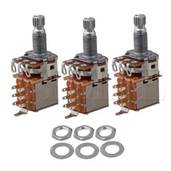 3 Push Pull Guitar Potentiometer A250k Coil Tap L18mm