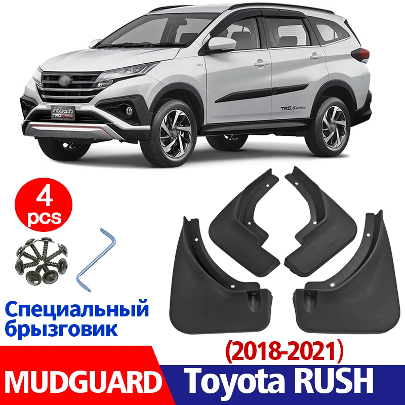 

Car Mudflaps FOR Toyota RUSH Mudguards Fender Mud Flap Guard Splash Mudguard Accessories Auto Styline Front Rear 4pcs 2018-2021