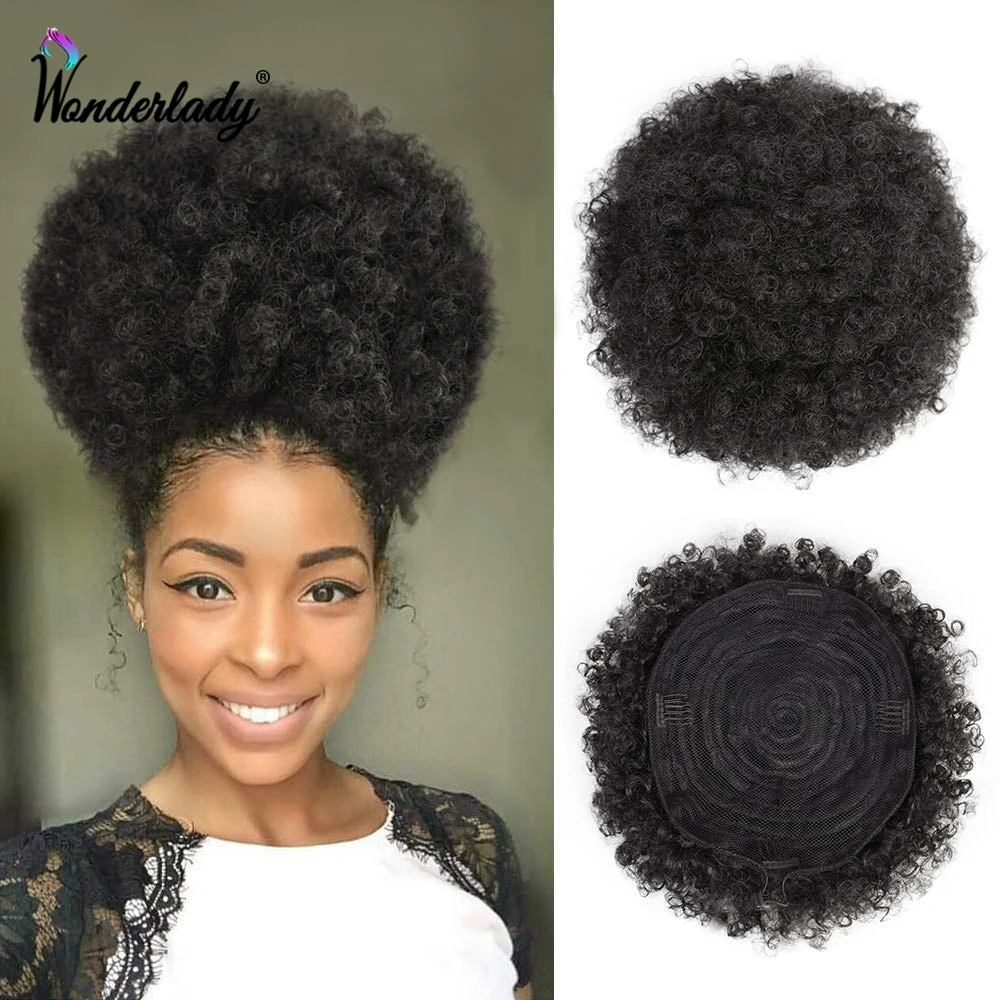 

WonderLady Big Afro Puff Drawstring Ponytail Synthetic Kinky Curly Updo Chignon Hair Bun Clip For Women Extensions 10" Hairpiece