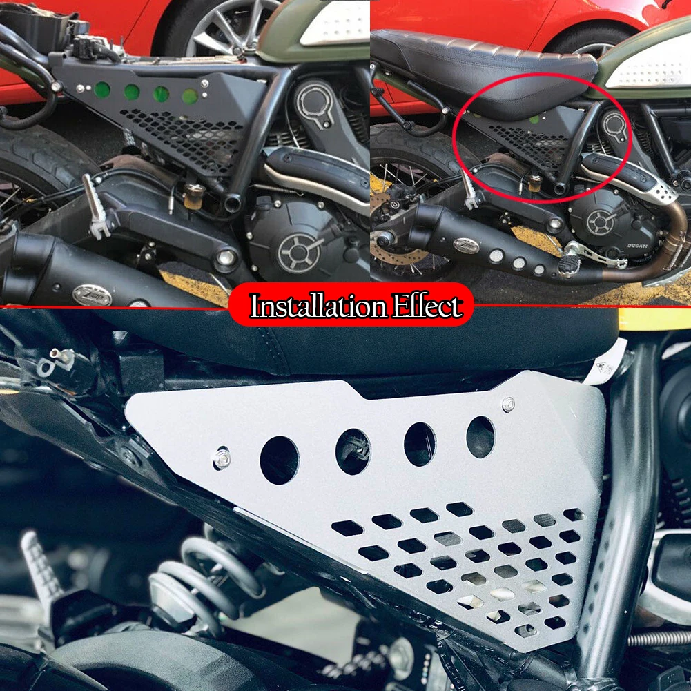 Aluminum Side Mid frame Cover Panel Protector Guard Fairing for Ducati Scrambler Sixty /Desert Sled/ Full Throttle/Urban Enduro