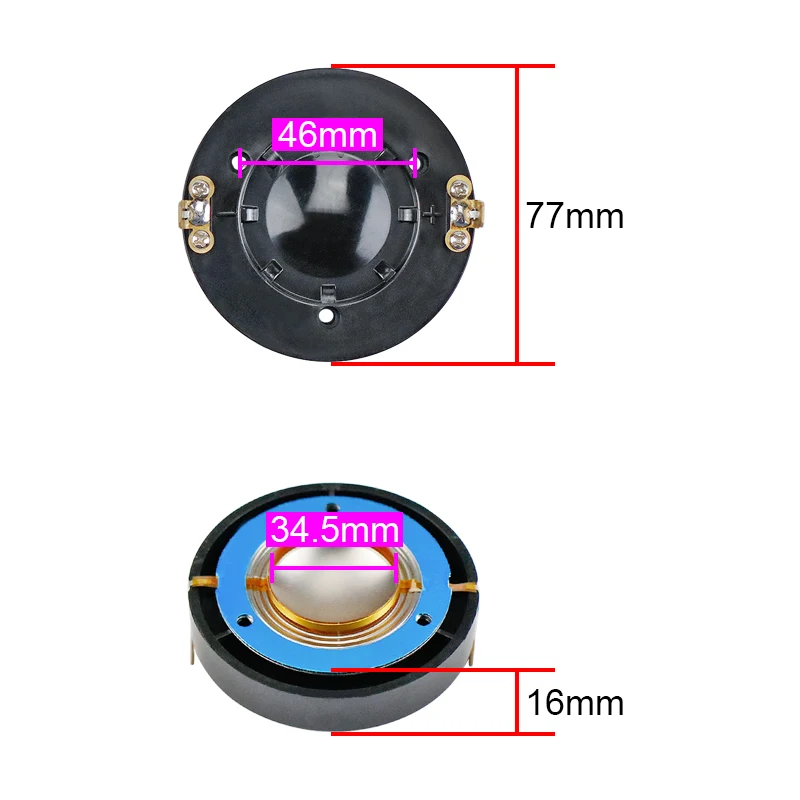GHXAMP 34.4 مللي متر ثلاثة أضعاف ملف صوتي مكبر الصوت الحجاب الحاجز 34.5 الأساسية سلك ألومنيوم مسطح لفائف ل Pad-DE34 PS4 مكبر الصوت أجزاء الصوت