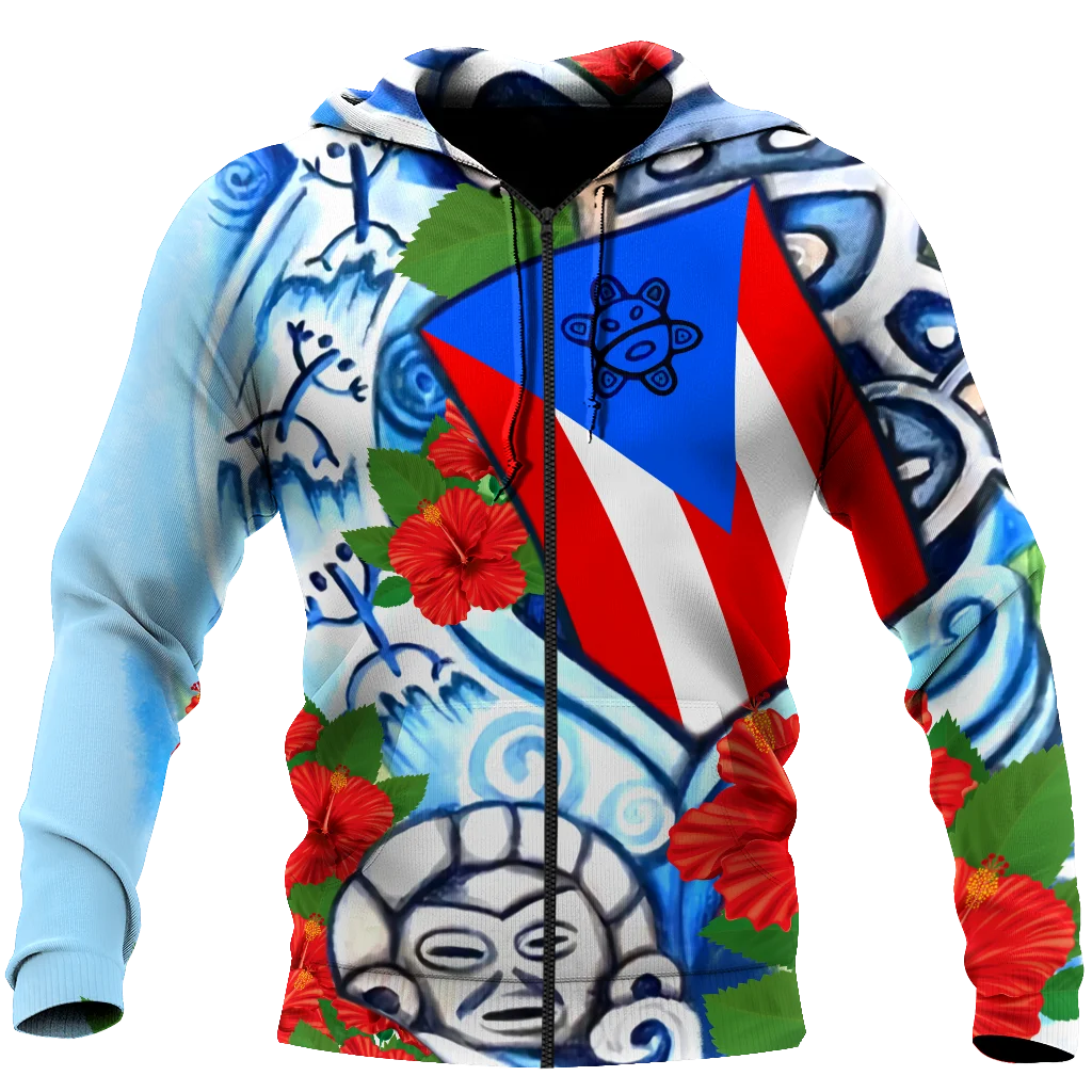 Puerto Rico Sol Taino Art Painting 3D Print Jacket Men/Women Harajuku Hoodie Casual Streetwear Sweatshirt Pullover Sudaderas-69