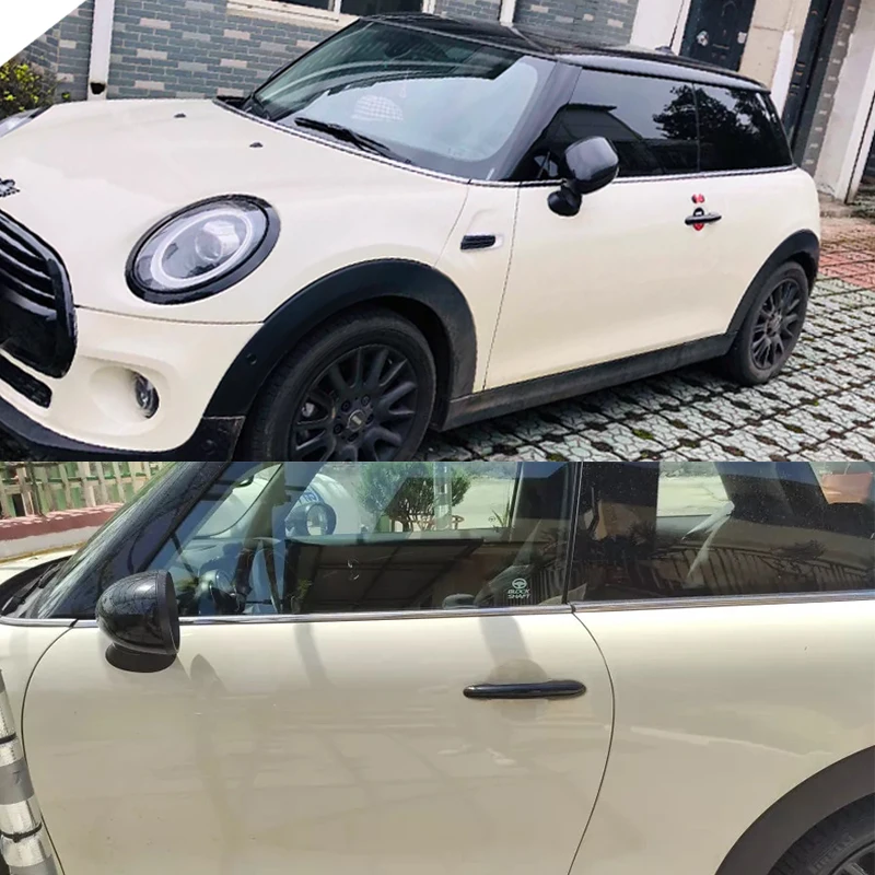 2 sztuk w zestawie czarny błyszczący pokrywa do klamki naklejki wykończenia dla MINI Cooper S JCW F56 F57 Auto samochód stylizacja zewnętrzna części