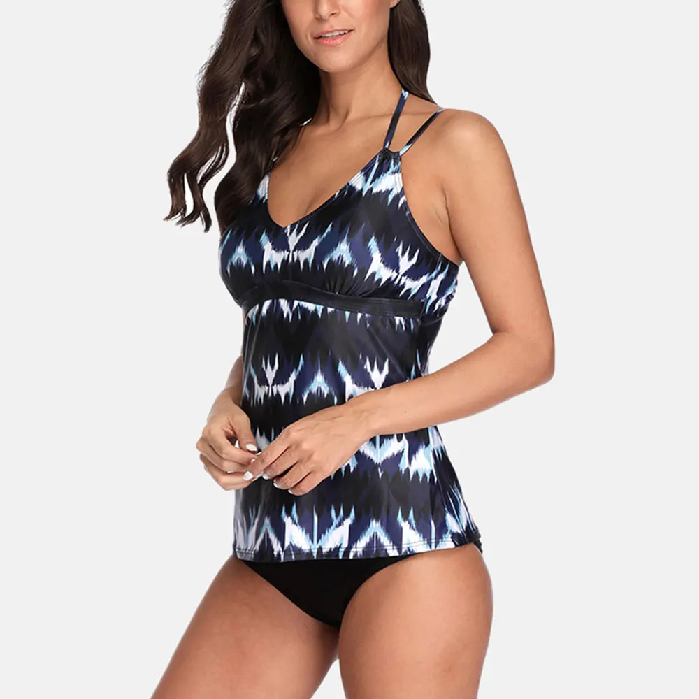 Charmo Swimwear Tankini Set Women Swimsuit Vintage Tied Bikini Bathing Suit Beach Wear