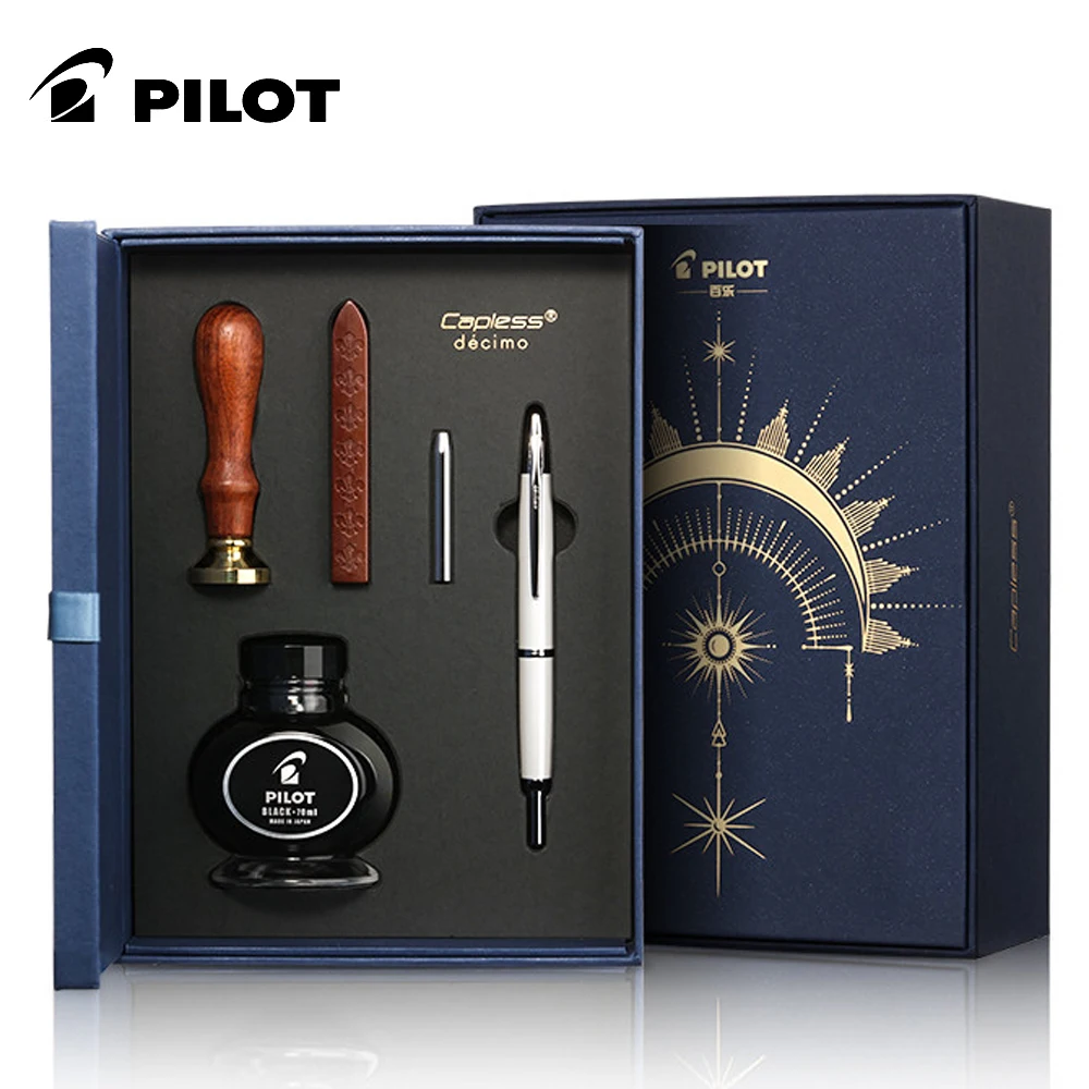 PILOT Capless Decimo Dream Series Limited Compression Retractable 18K Gold Tip FCT-1500 Fountain Pen Gift Box