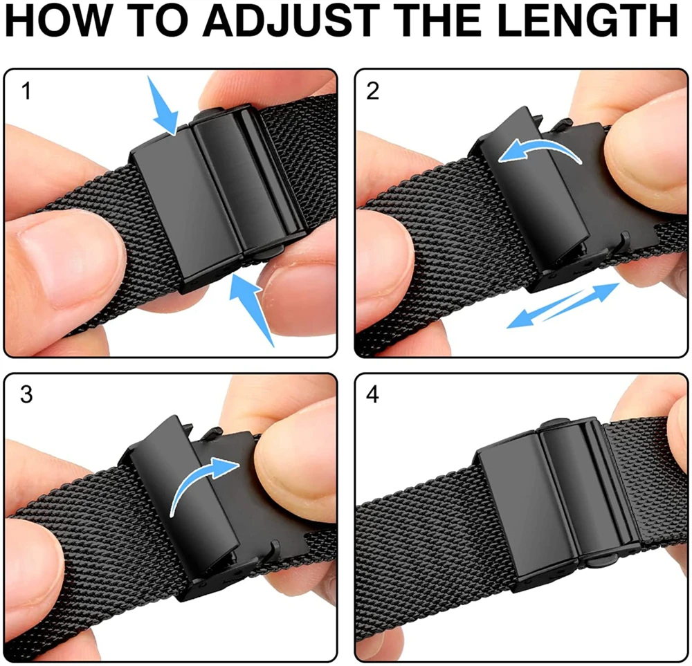 Ремешок Essidi с Миланской застежкой-бабочкой для Fitbit Versa 3 2 1 Versa Lite, сетчатый Браслет из нержавеющей стали для часов Fitbit Sense