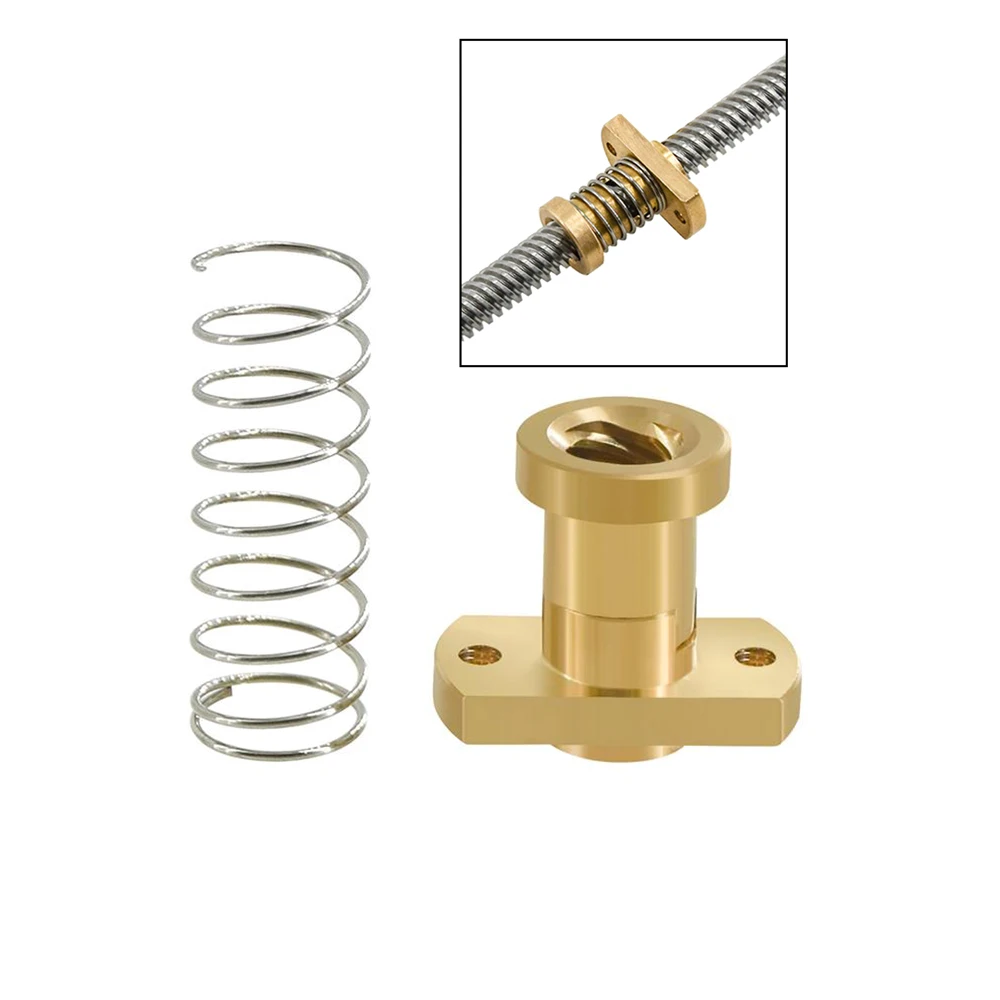 Anti - back lash TR8 lead screw brass nut POM nut for upgrade Ender 3 CR-10 and clone 3D printer anti backlash Spring Loaded Nut