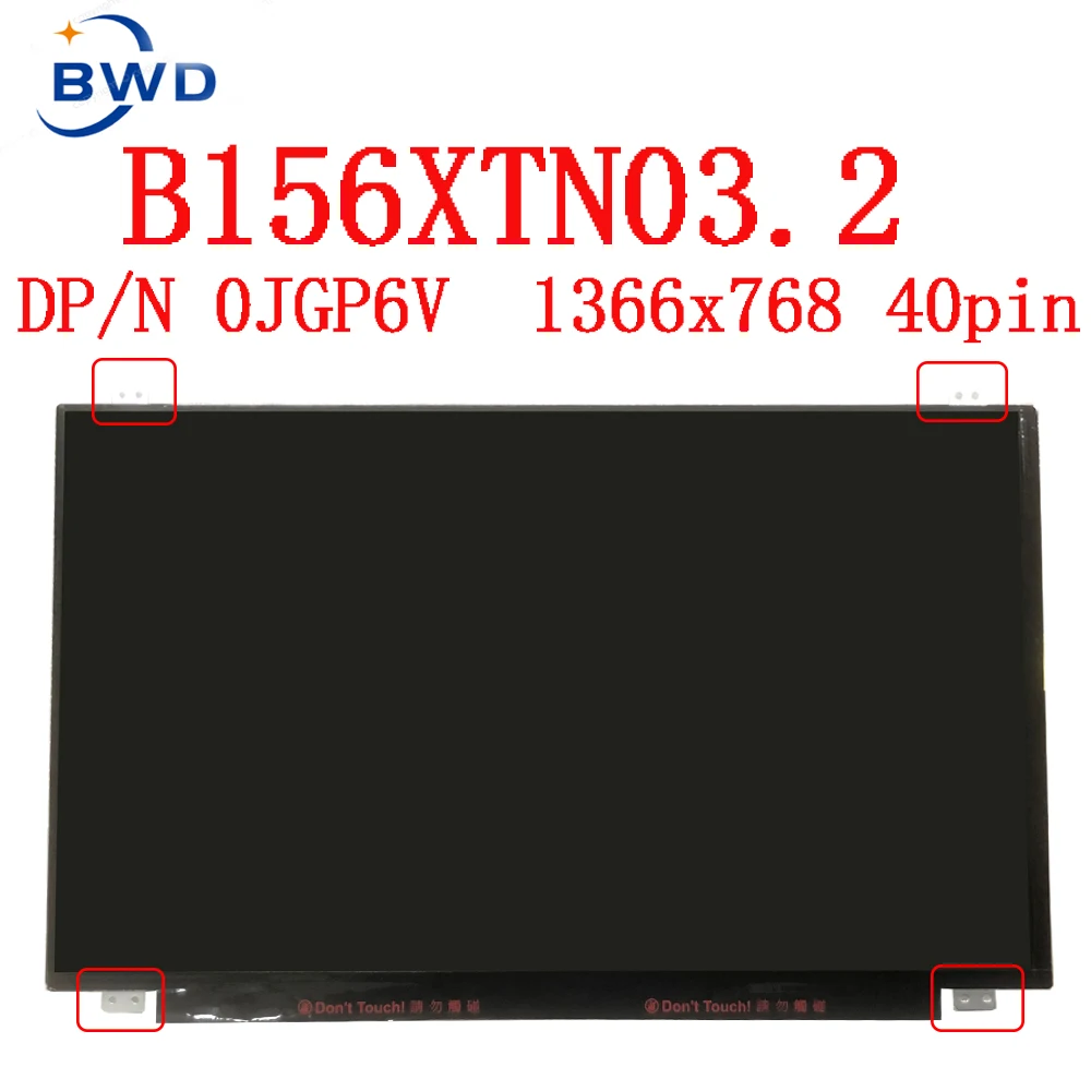 DP/N 0JGP6V  B156XTN03.2 B156XTN03 2 For DELL Inspiron 5523 5521 5537 15.6 inch 1366x768 TN 40PINS LVDS 60HZ LCD Screen