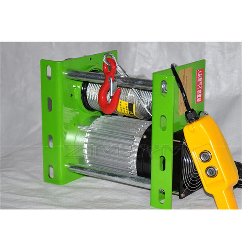 220V/380V Di Động Nhỏ Thắng Cần Trục Hộ Gia Đình Tời Điện Xây Dựng Trang Trí Dây Móc Treo 400/600/800/1000Kg