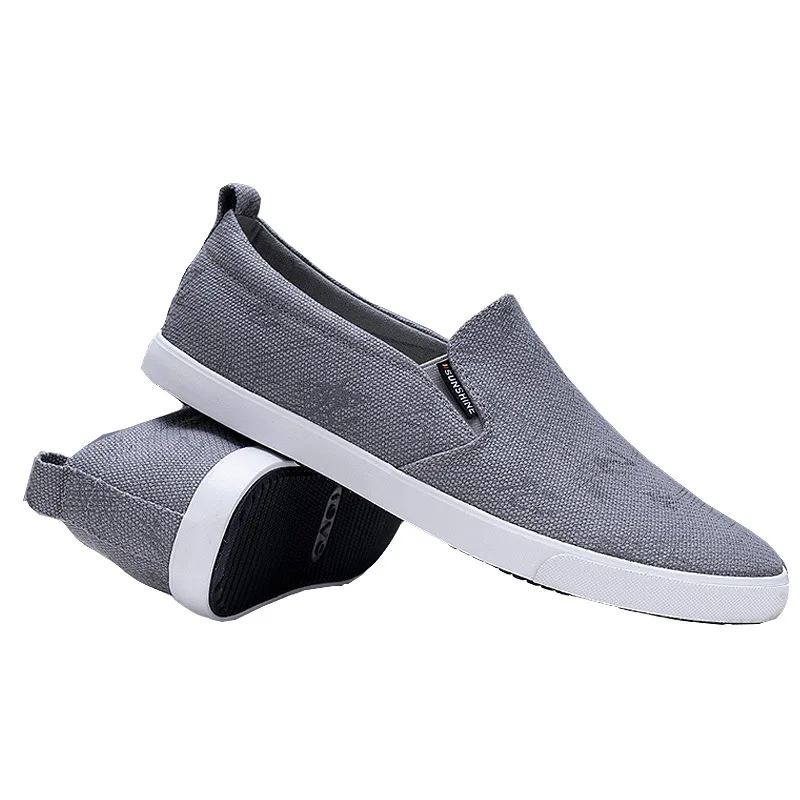 Canvas Casual Shoes White Sneakers Slip on Casual Shoes Men Loafers Fashion Flats Sneakers Male Loafers Zapatillas Hombre