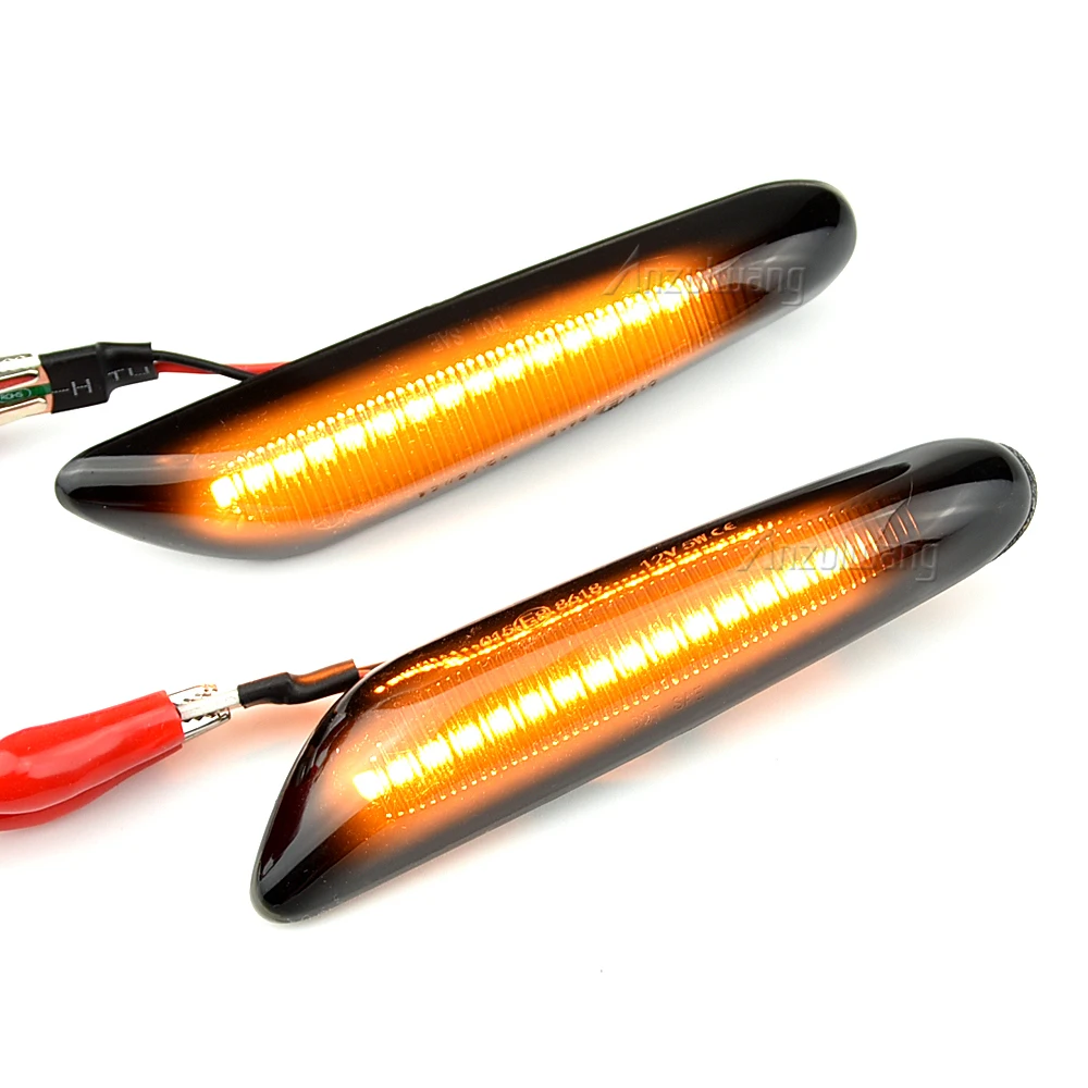 2 piezas Led indicador lateral dinámico luz de señal de giro lámpara intermitente lámpara de señal para BMW E90 E91 E92 E93 E60 E87 E82 E46