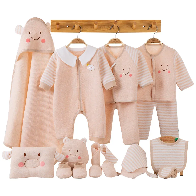 New Cotton Baby Girl Clothes Winter Autumn Newborn Clothes Set Baby Boy Clothing Cartoon Print New Born Gift Infant Clothing