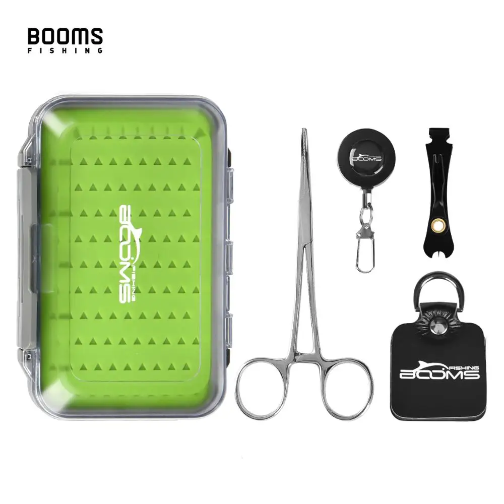 Booms Fishing FF1 Vest Assortment Fly Fishing Tools Combo Include Fly Box & Forceps & Retractor & Nipper &  Leader Straightener